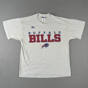 Vintage 90s Buffalo Bills Shirt Men's Large Gray 1996 Pro Player Football
